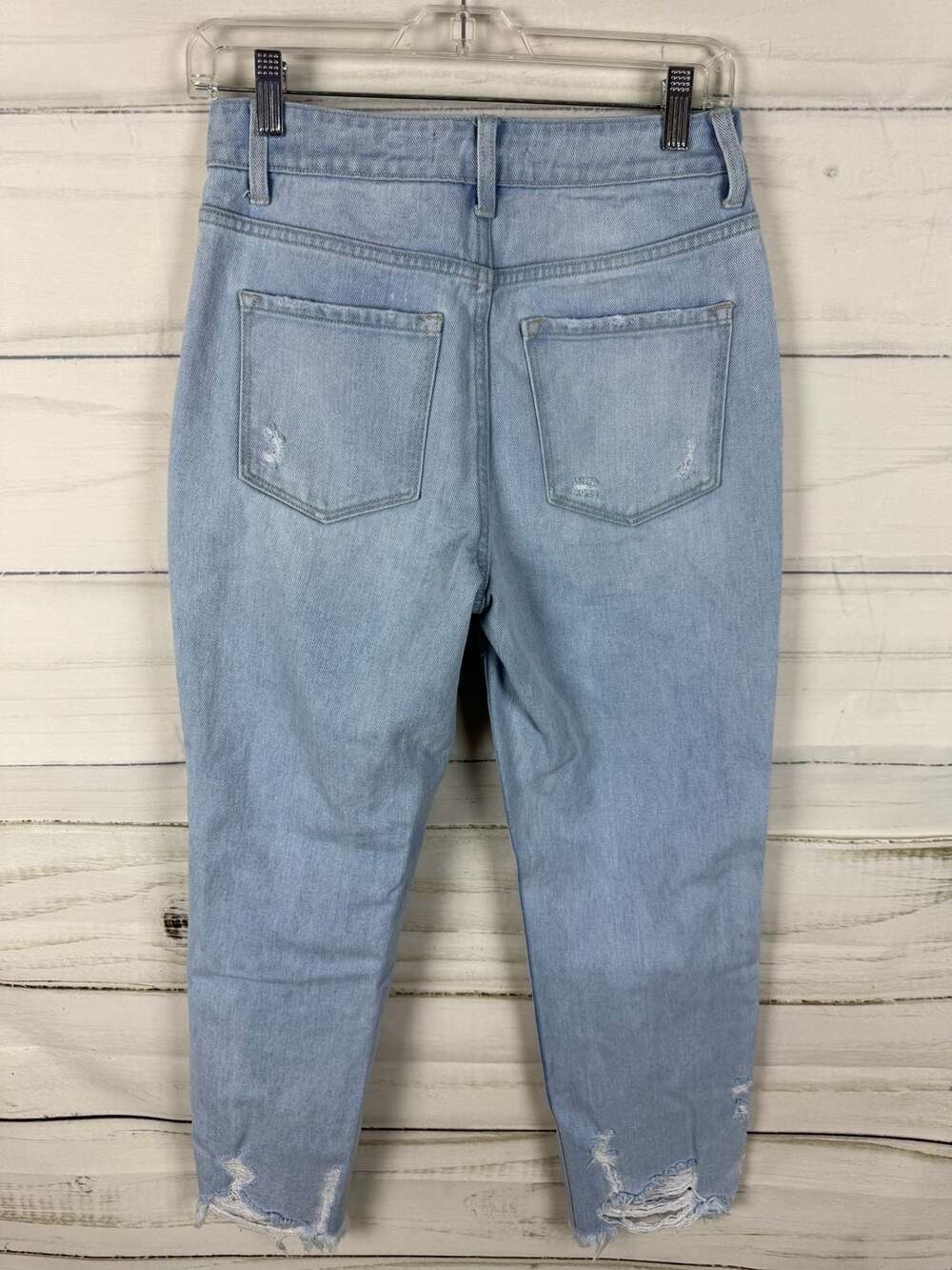 Flying Monkey Distressed Ripped Cropped Jeans Light Wash - Picture 2 of 10